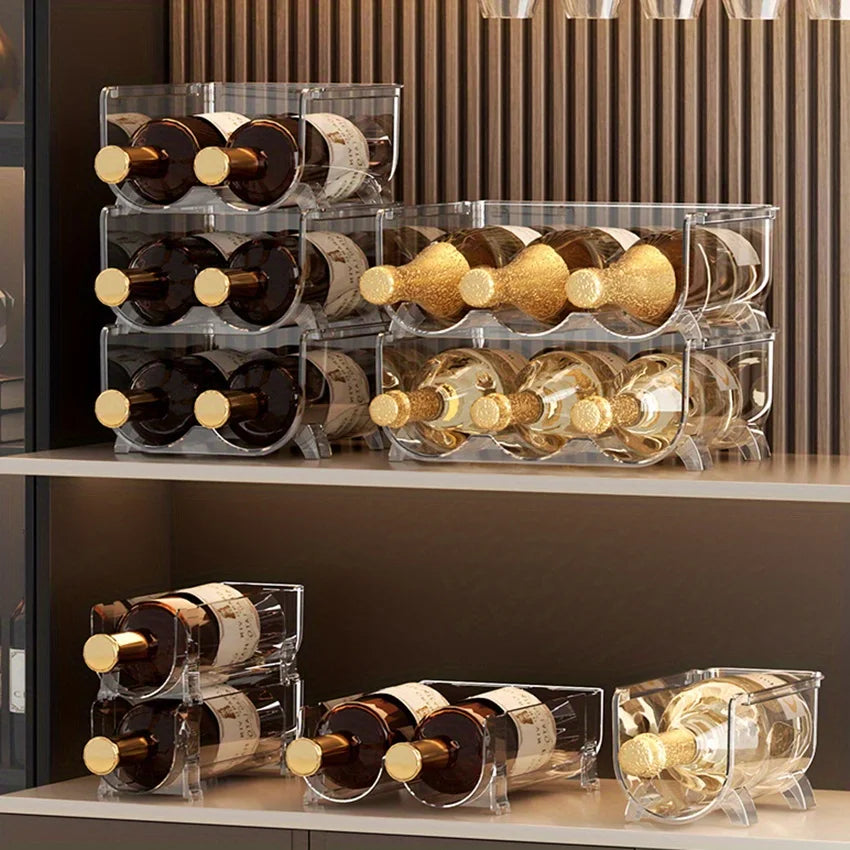 Stackable Transparent Bottle & Mug Storage Rack