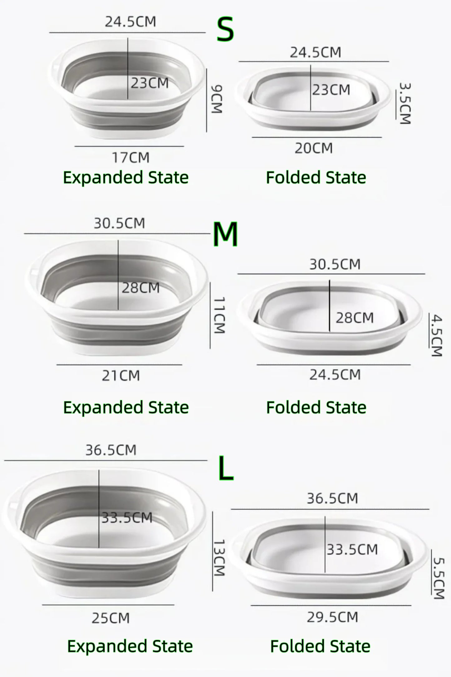 Collapsible Foldable Wash Basin