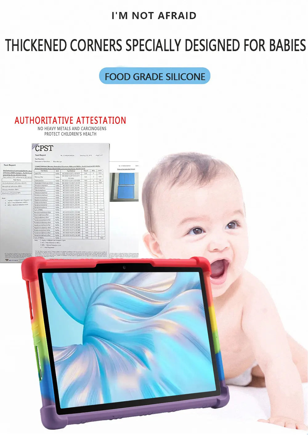 Universal 10.1” Silicone Tablet Case
