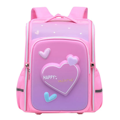 Girls Cartoon Heart School Backpack