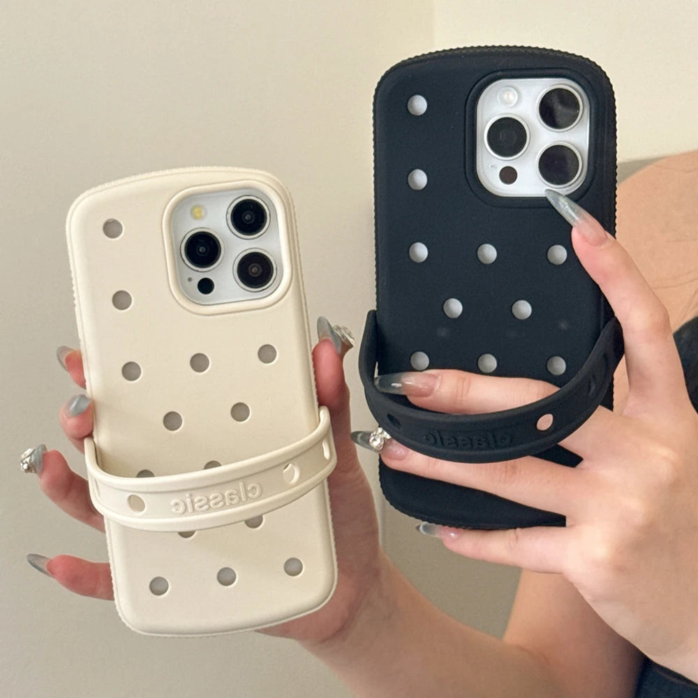 Crocs Charm Silicone Phone Case with Wrist Strap Holder