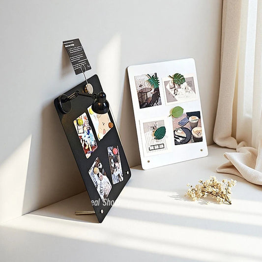 Black Magnetic Bulletin Board with Stand