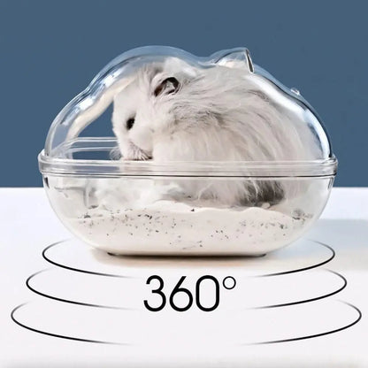 Transparent Hamster Sand Bath House