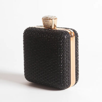 Crystal Minaudière Evening Clutch with Chain