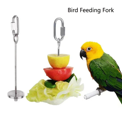 Stainless Steel Bird Fruit & Vegetable Feeder Fork