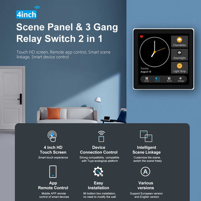 Smart Zigbee Touch Screen Scene Control Panel