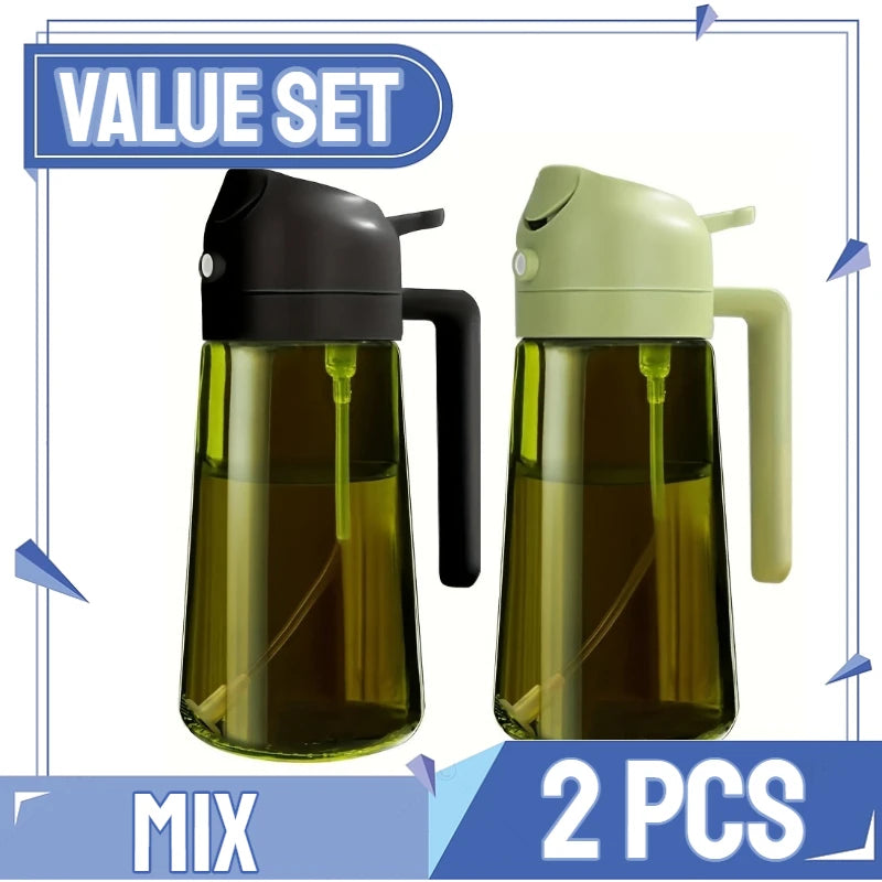 2-in-1 Oil Sprayer & Dispenser Bottle for Cooking