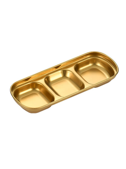 Korean Style Stainless Steel Sauce & Seasoning Serving Dish