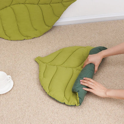 Leaf-Shaped Cotton Pet Bed Mat