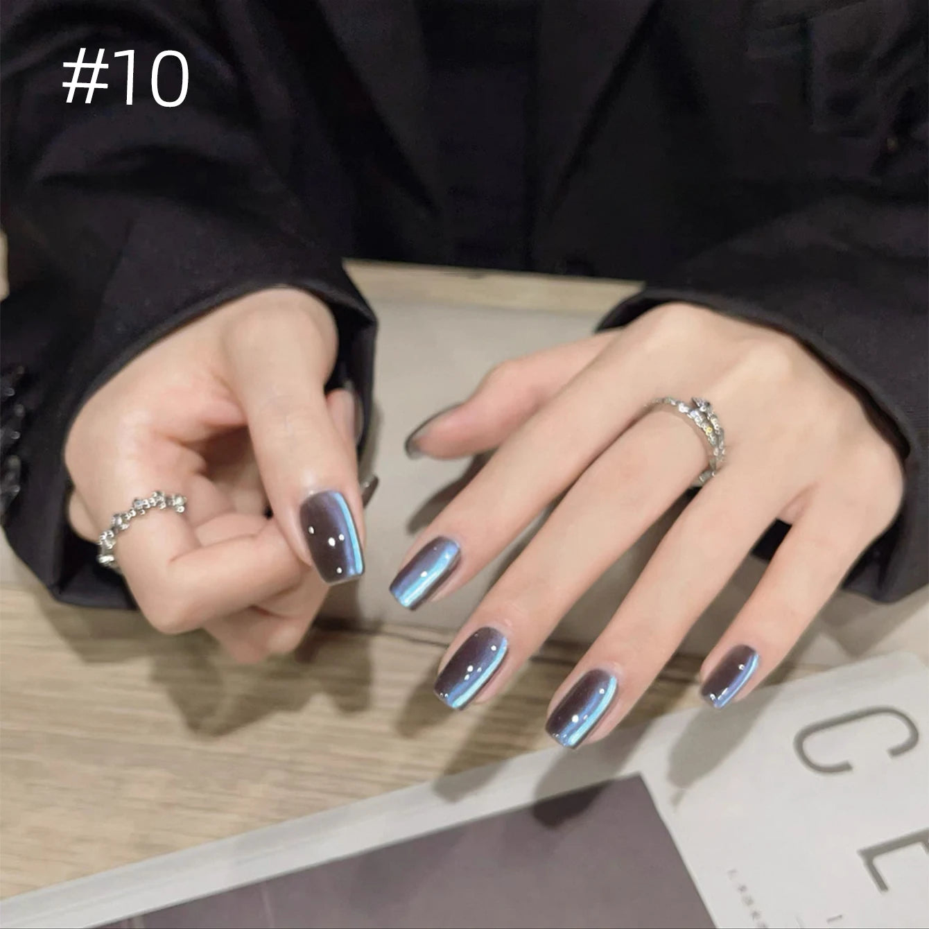 Brown Gold Cat Eye Gel Nail Polish