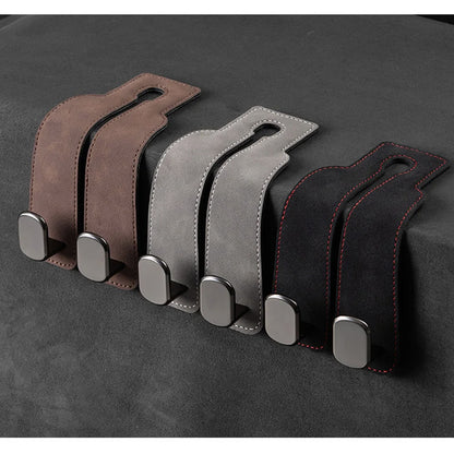 2 in 1 Car Premium Suede Hanging Dual Hook