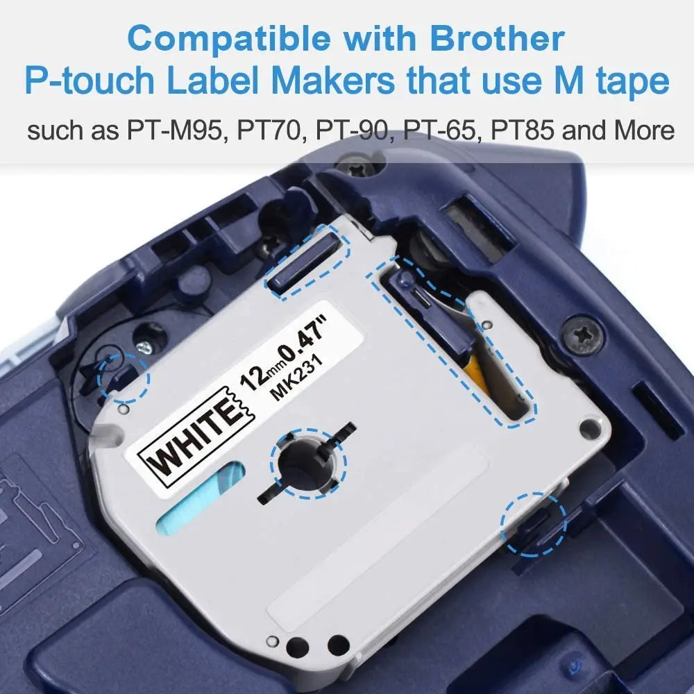 Compatible Brother M Label Tape – 9mm & 12mm for P-touch Label Makers
