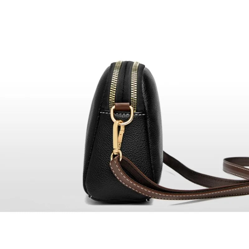 Women’s Genuine Cowhide Leather Crossbody Messenger Bag