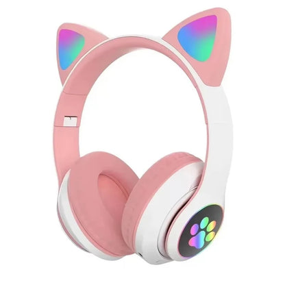 Cat Ear Wireless Bluetooth Headphones with RGB Lights