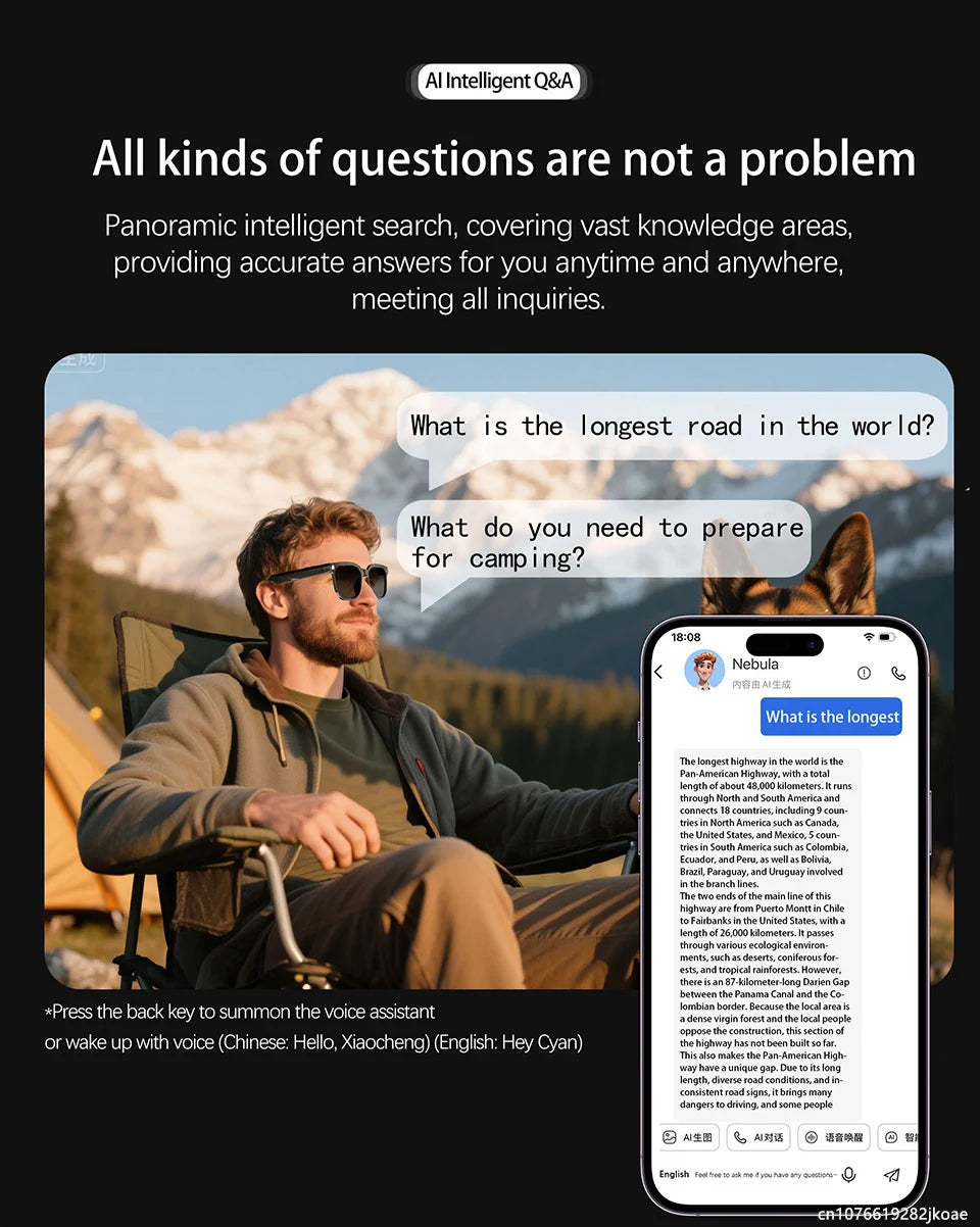 AI Camera Smart Glasses