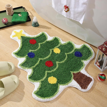 Christmas Tree-Shaped Floor Mat