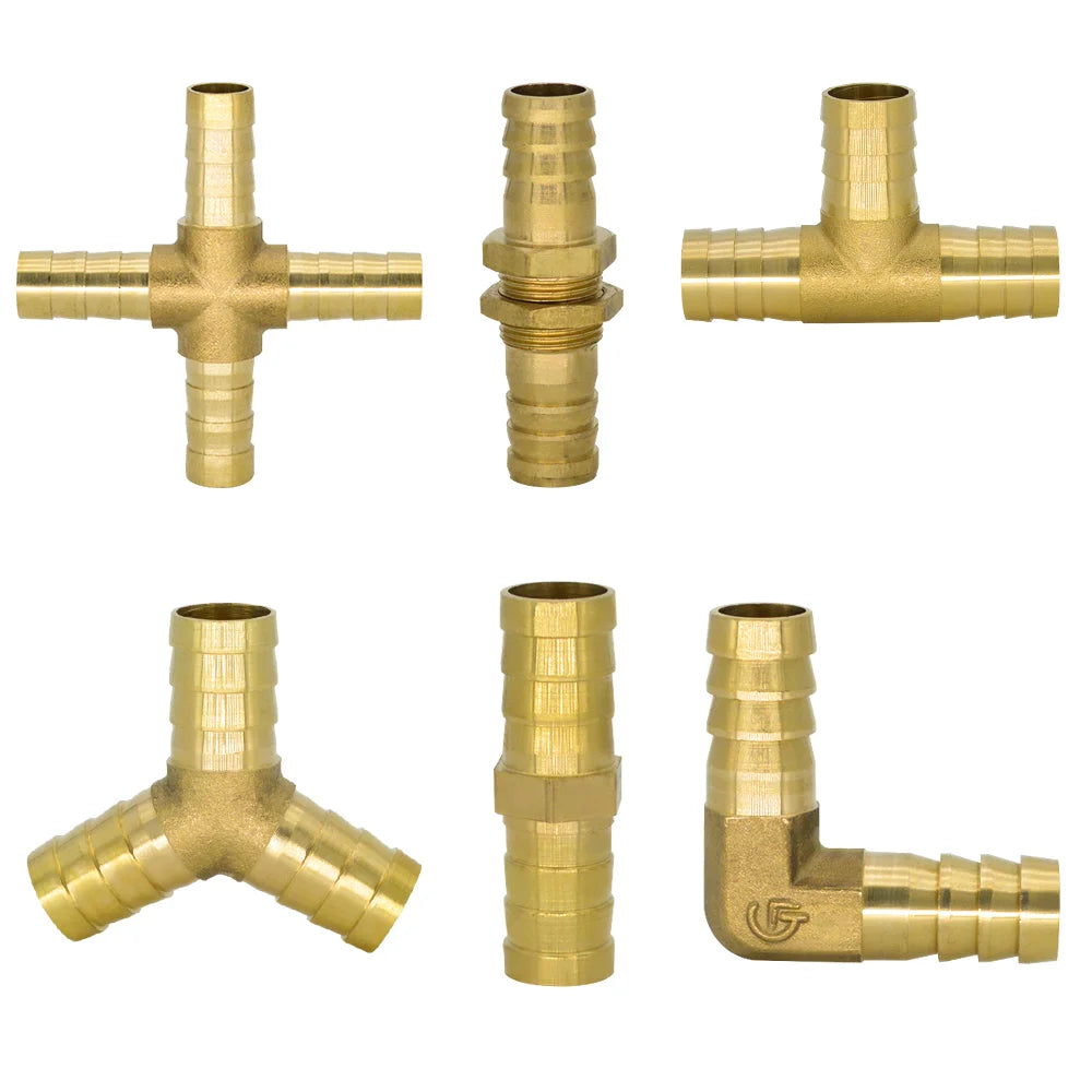 Brass Hose Barb Connector – Y, Cross & Multi-Way Fittings