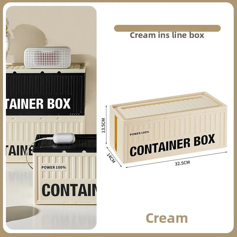 Multi-Function Cable Management Box with Phone Stand