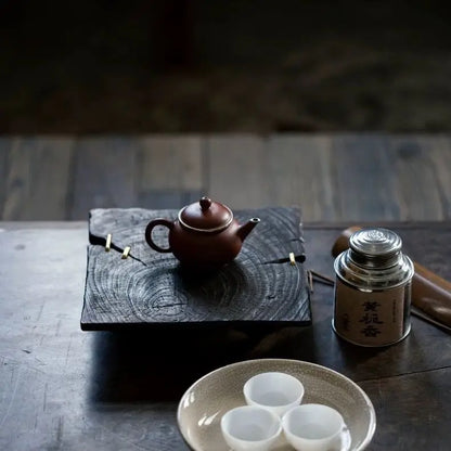 Solid Wood Tea Tray Pot Stand