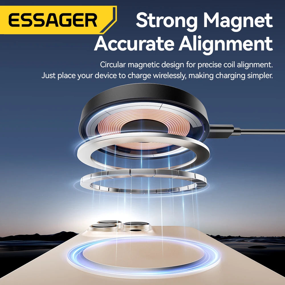 ESSAGER Magnetic Wireless Charger with Phone Holder