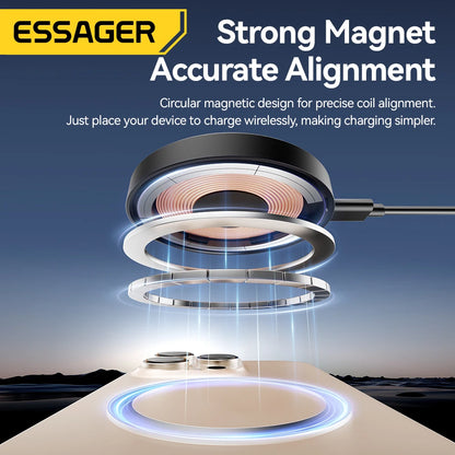 ESSAGER Magnetic Wireless Charger with Phone Holder