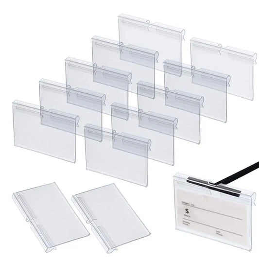 Transparent Plastic Price Tag Holders
