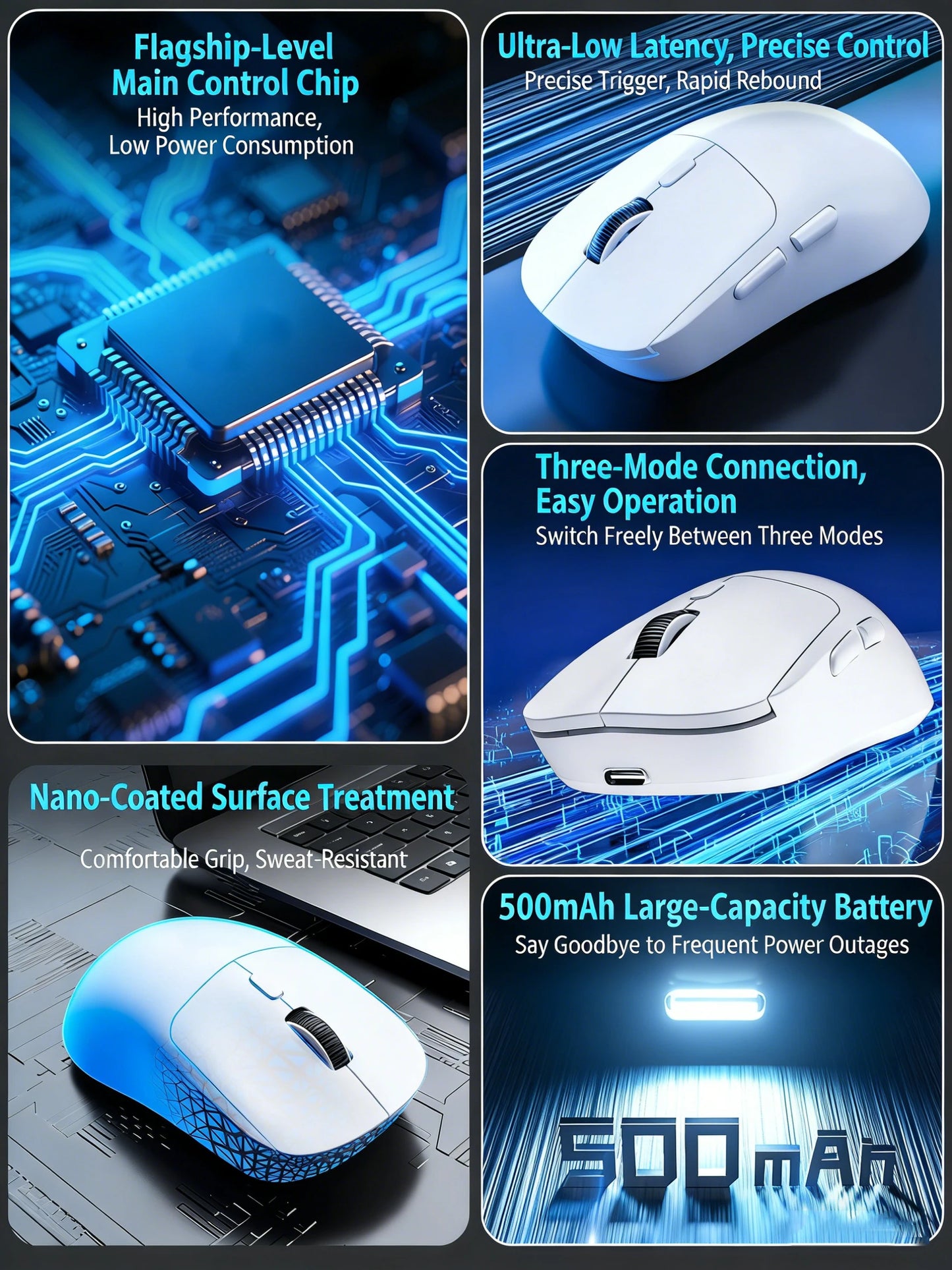 M348 Superlight Wireless Bluetooth & 2.4GHz Gaming Mouse