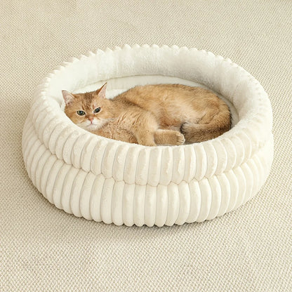 Plush Round Pet Nest Bed