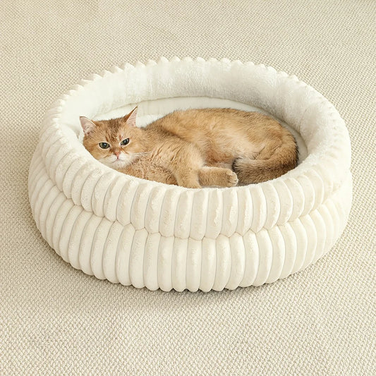 Plush Round Pet Nest Bed