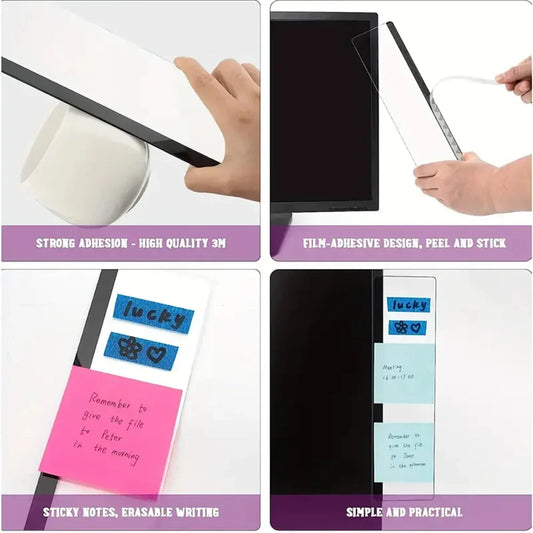 Acrylic Monitor Memo Board Clip for Home & Office