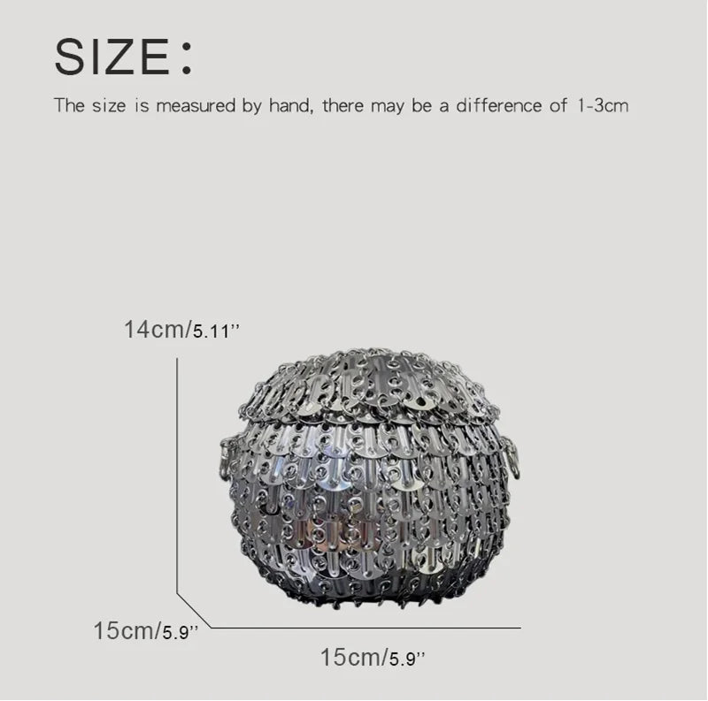 Handmade Metallic Sphere Evening Bag