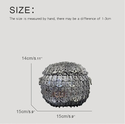 Handmade Metallic Sphere Evening Bag