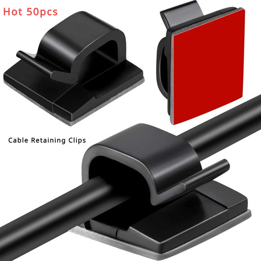 Adhesive Cable Holder Clips – Self-Stick Wire Management Organisers