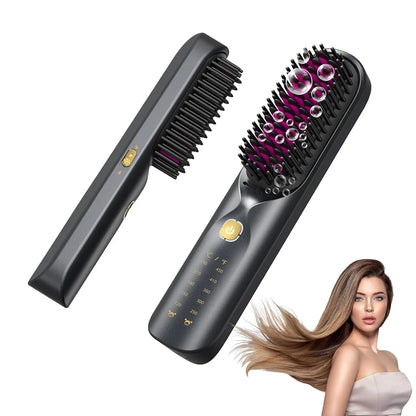Cordless Hair Straightener Brush 10000mAh