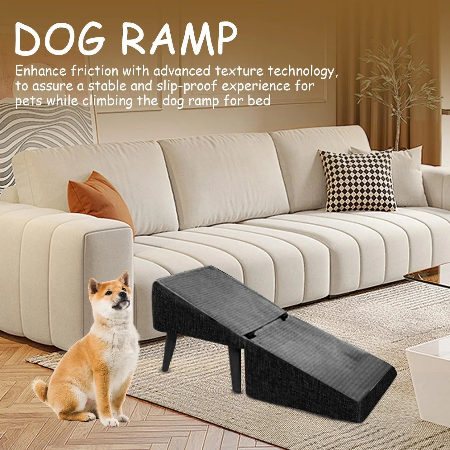 Foldable Non-Slip Pet Ramp & Step Stool