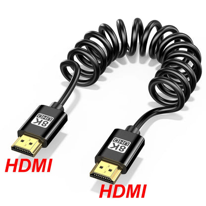 8K HDMI 2.1 Coiled Mini & Micro HDMI Cable