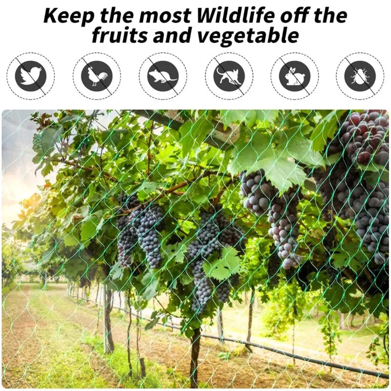 Garden Anti-Bird Netting Mesh for Fruit Trees, Vegetables, Crops & Ponds
