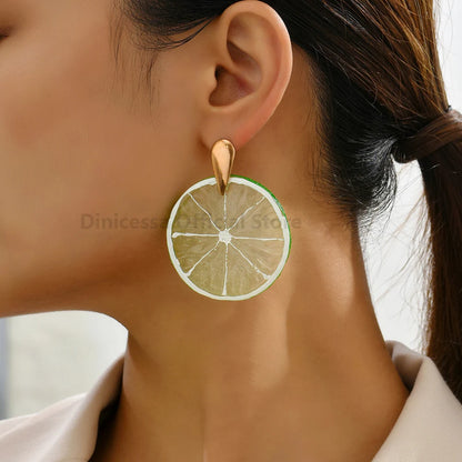Acrylic Fruit Big Earrings