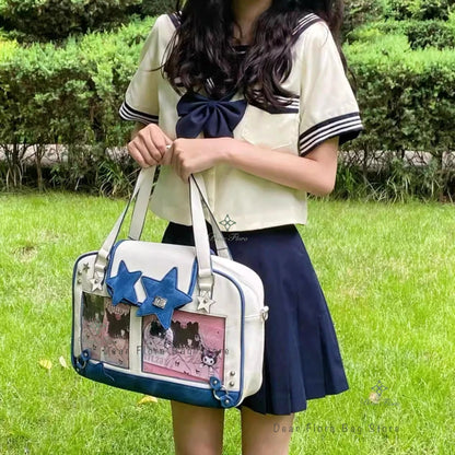 Transparent DIY Ita Shoulder Bag for Pins & Collectibles