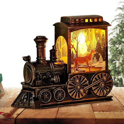 LED Christmas Train Snow Globe Ornament