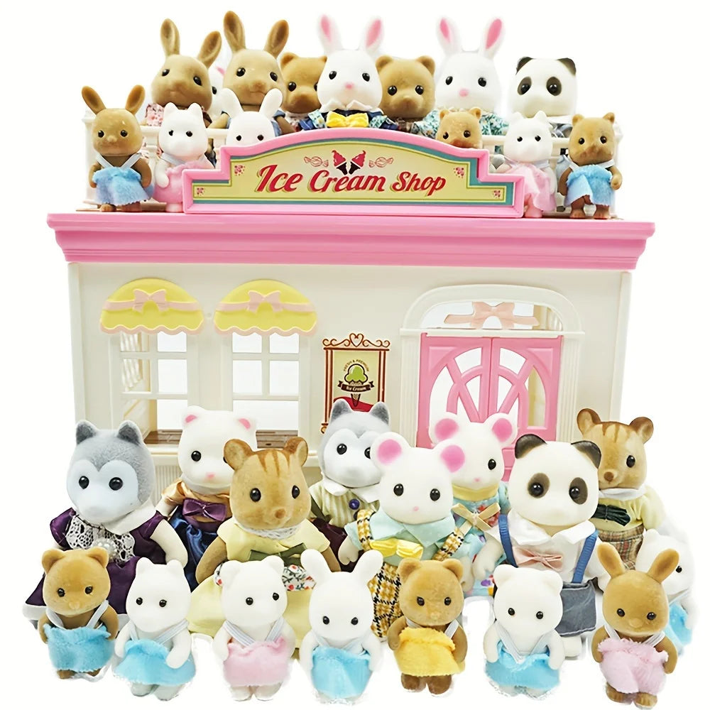 Forest Animal Family Doll Set