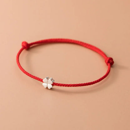 S925 Sterling Silver Flower Charm Bracelet