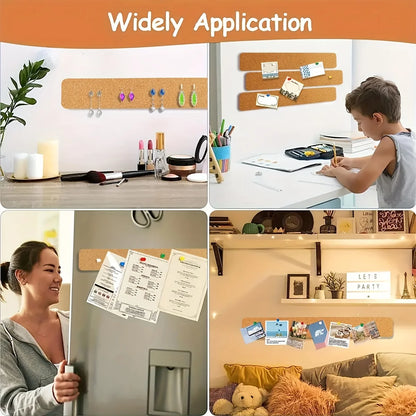 Self-Adhesive Cork Board Wall Strips