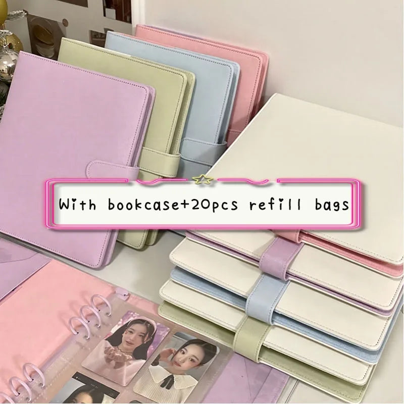 Sharkbang 25mm A5 Colorblock PU Collect Book Full Set With Bookcase