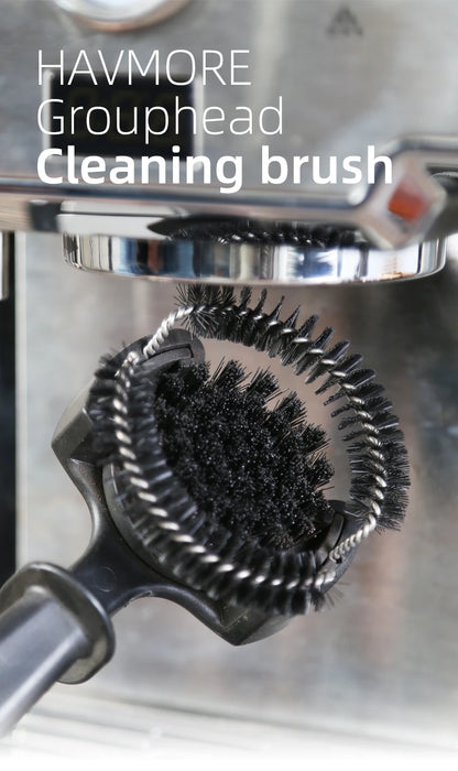 Espresso Machine Group Head Cleaning Brush with Removable Cleaning Head