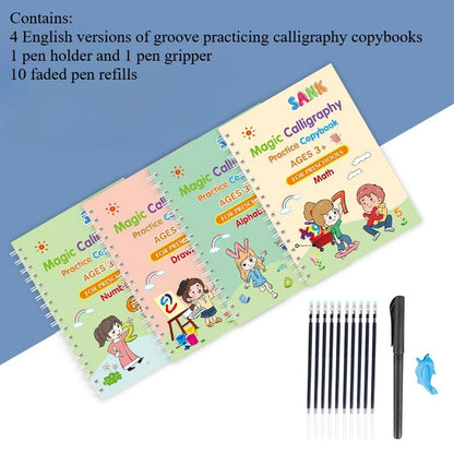 Kids Reusable Magic Practice Copybook with Disappearing Pen