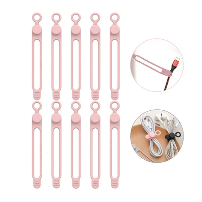 Reusable Silicone Cable Ties for Cord Management & Travel Organization