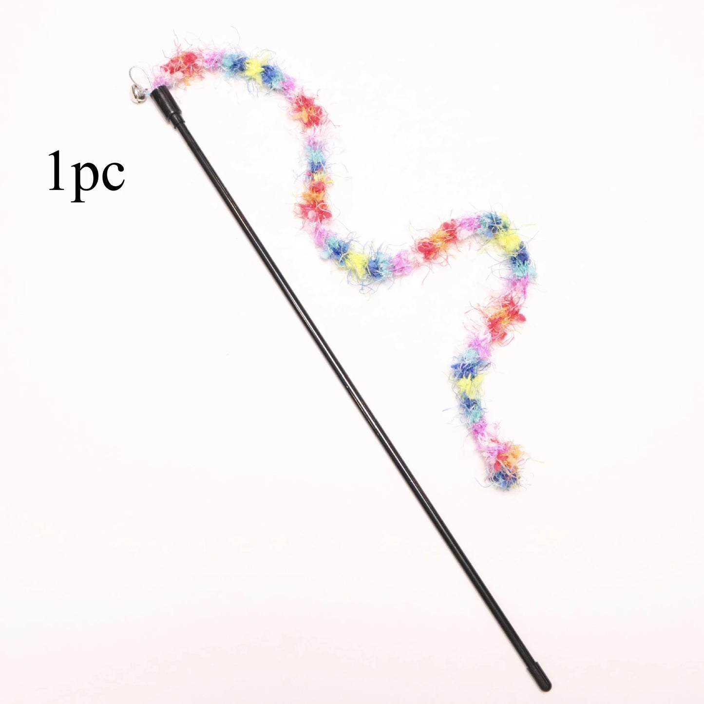 Colorful Plush Rope Cat Teaser Wand Set