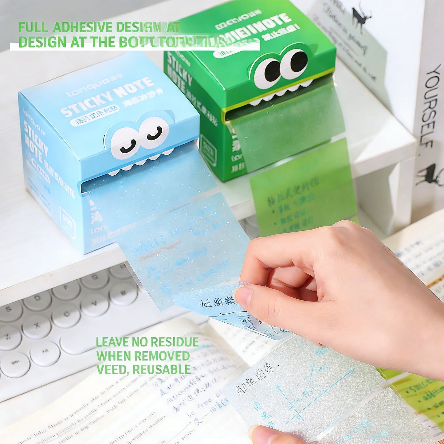 Transparent Pull-Out Sticky Notes Roll