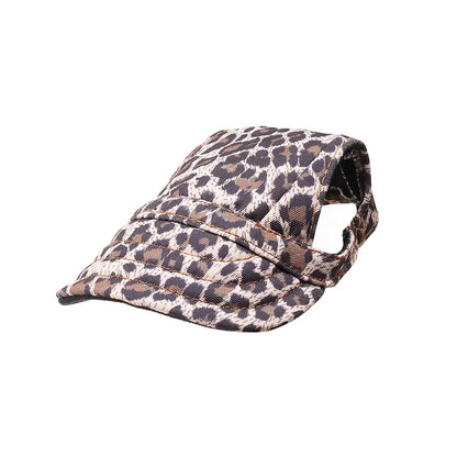Summer Sunscreen Dog Baseball Cap with Ear Holes